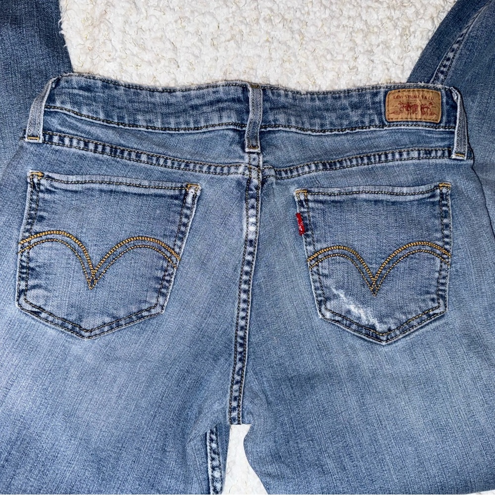 Levi's Blue Denim Jeans with Gold Stitching too super low